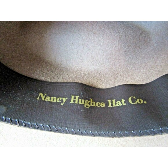 Vtg Brown Wool Nancy Hughes Hat Co Hat Satin Ribbon Bow Roses Lazer Cut 6 3/4 - Picture 9 of 10